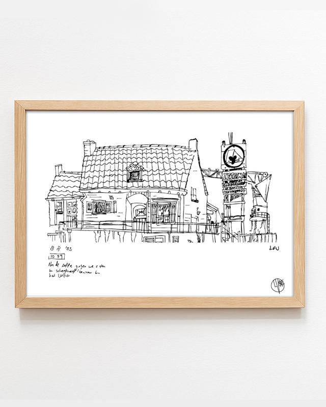 Leenman | Urban Sketch Zwolle 2023 | A4 print