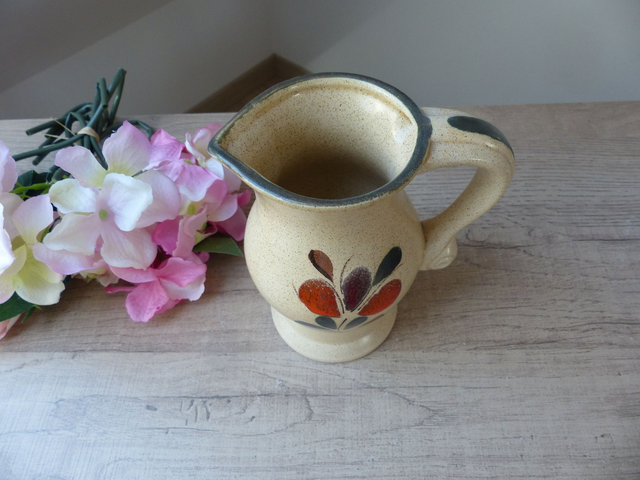 Ancien Petit Pichet Saint Clément - Peint à la Main - Vintage - Fabrication Française - Pichet Décoration Cuisine Rustique Maison Campagne