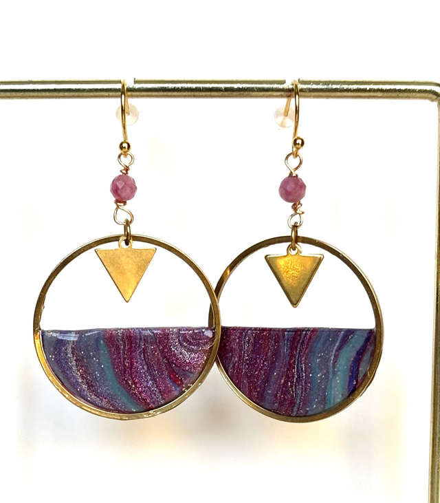 Boucles "Tourmaline"
