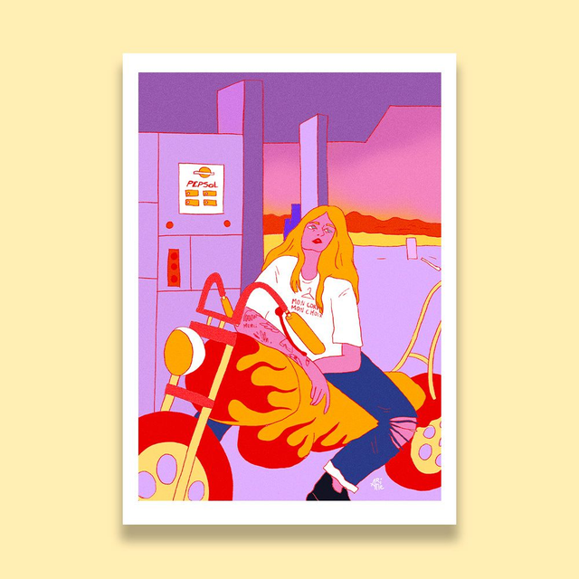 Motarde impression d'art en A5