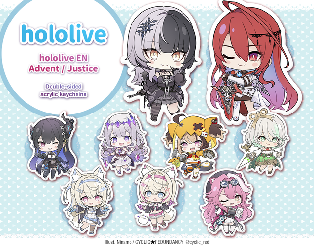 hololive EN Advent/Justice | charms &amp; stickers