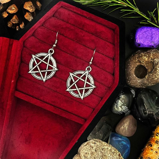 Pentagram earrings