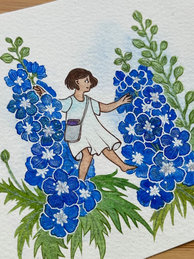 Booklovers' Herbarium - Delphinium