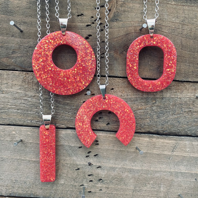 Collier Glitter Pink Lady 