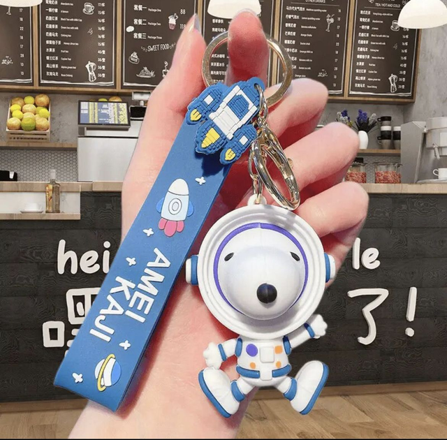 0338 - Peanuts - Snoopy als astronaut - blauw