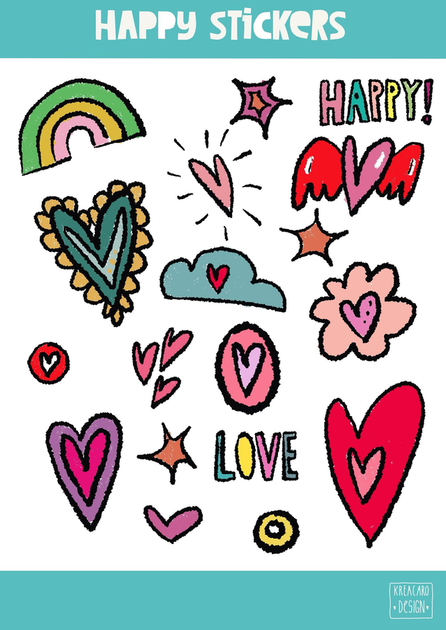 Sticker Sheet Happy Stickers