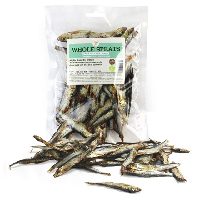 JR PET WHOLE BALTIC SPRATS 85G