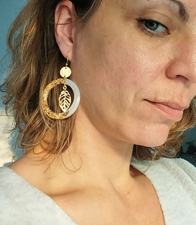 Boucles d’oreilles "Les Feuilles d’Orée "