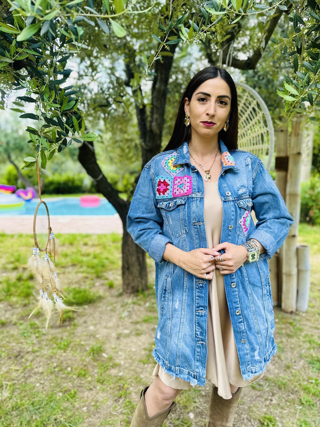 Giacca Denim Crochet Charlie