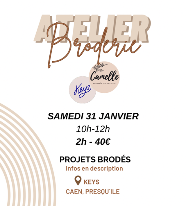 31.01.26 - Atelier broderie textile/perlée - KEYS Caen 
