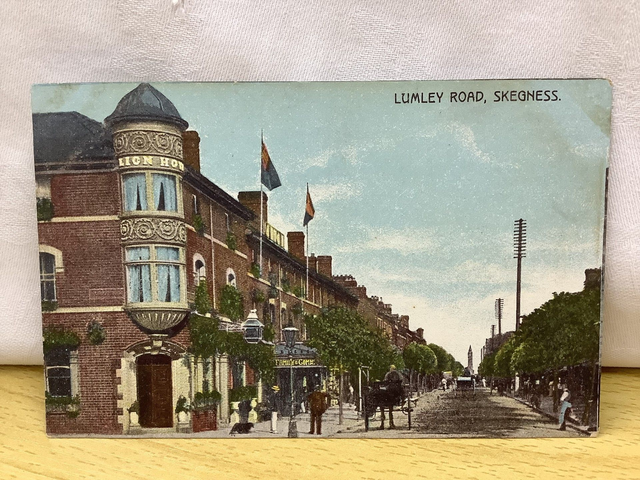Skegness, Lumley Road, Lincolnshire, vintage Dutton&#039;s Cash Stores Skegness postcard Our Ref no. R742 £2.25