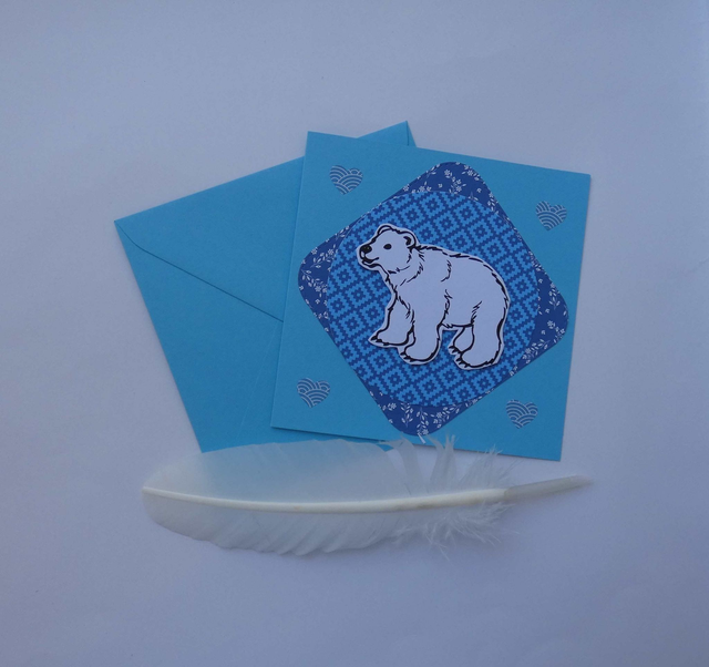 La carte artisanale de l'ours polaire