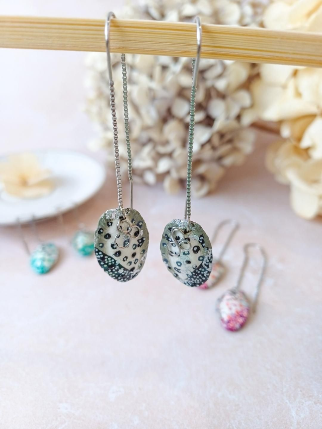 " Pépita " - boucles d'oreilles graines de courges Silver Edge