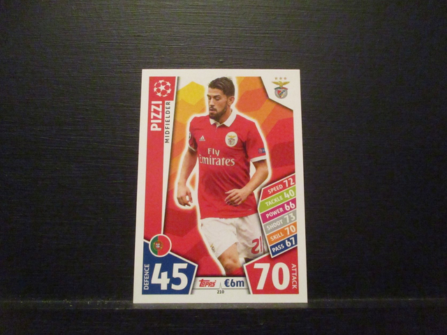 Pizzi - UEFA Champions League Match Attax 2017/18 Original Trading Card #210