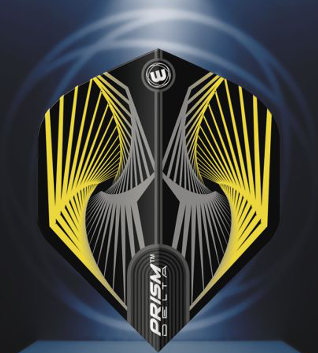 Winmau Prism Delta Flight Yellow &amp; Grey 5023231018045