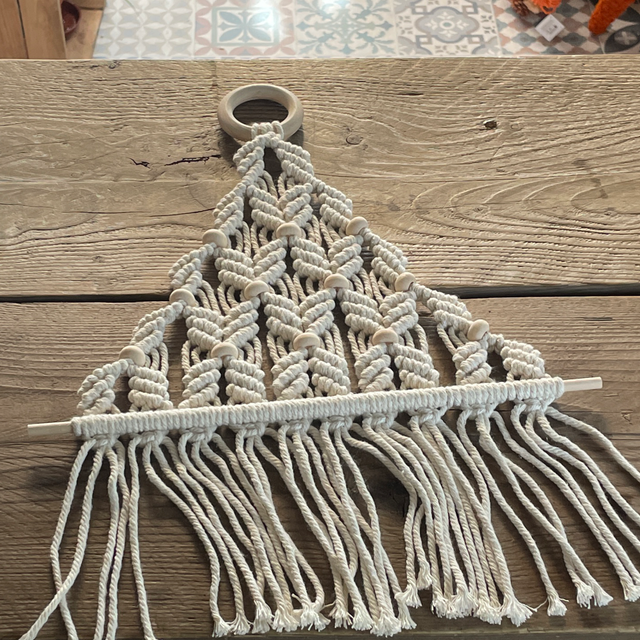 Large White Crochet Christmas Tree