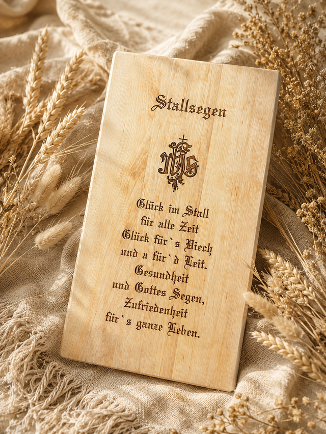 Haussegen „Stallsegen“ – aus Erlenholz