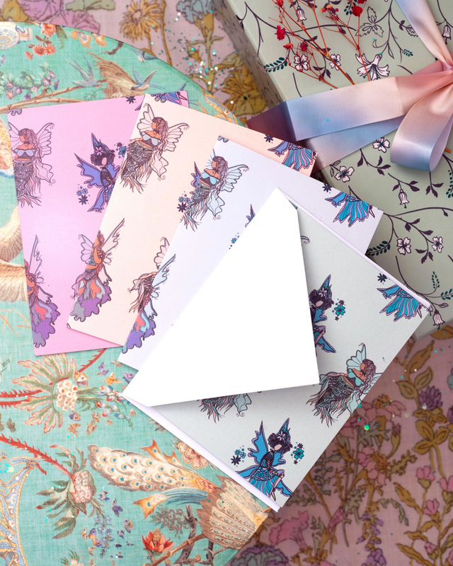 Cartes de voeux "Fairy Magic" (avec enveloppe comprise)
