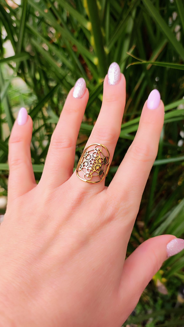 Bague Métatron acier