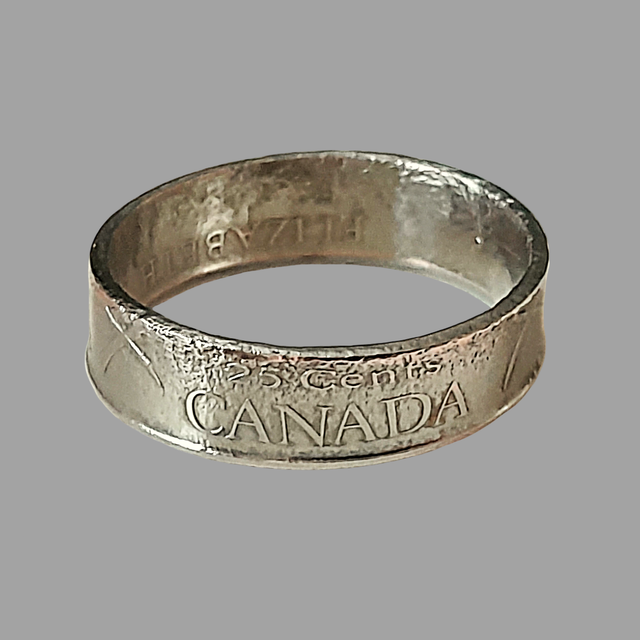 Canadian Pink Ribbon Quarter Dollar 2006 Coin Ring