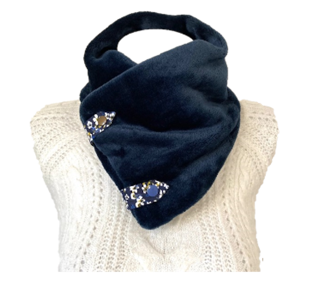 Cache cou doudou Adulte bleu marine Taille unique