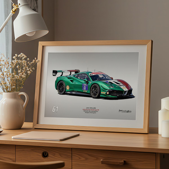 C230803 Ferrari 488 Challenge Evo FCUK23 DHILLON #61