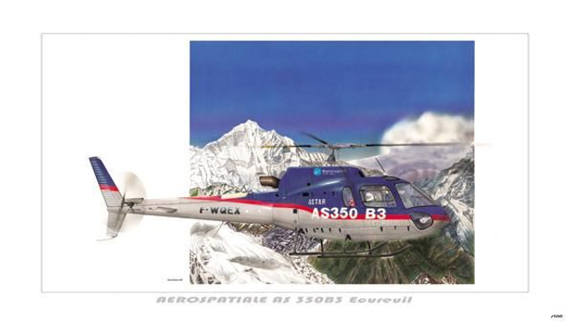 Tirage Papier TN02 "AS 350B3 Ecureuil"