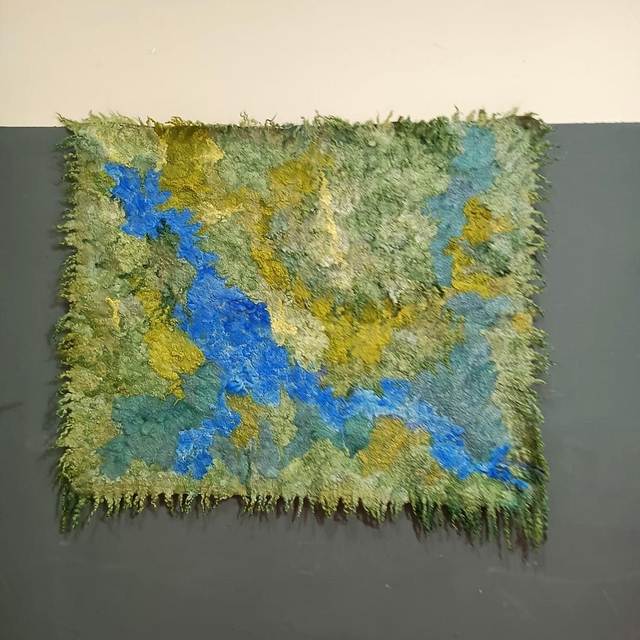 Pannello artistico decorazione murale feltro fatto a mano tela di lana infeltrimento arazzo fonoassorbente