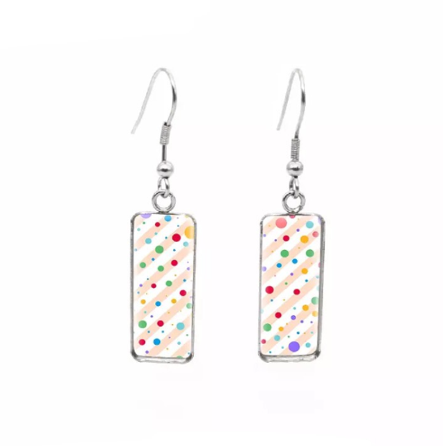 Colourful Spots Drop Earrings