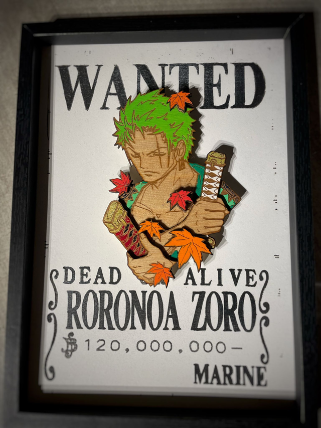 Cadre Wanted Zoro Roronoa !