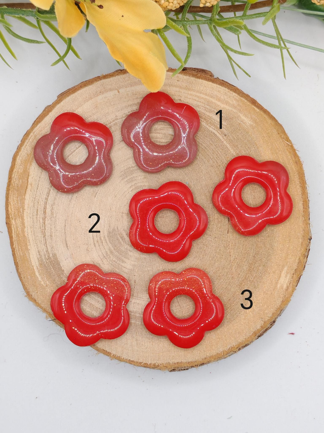 Fleurs Amaya rouge brillant dégradé 