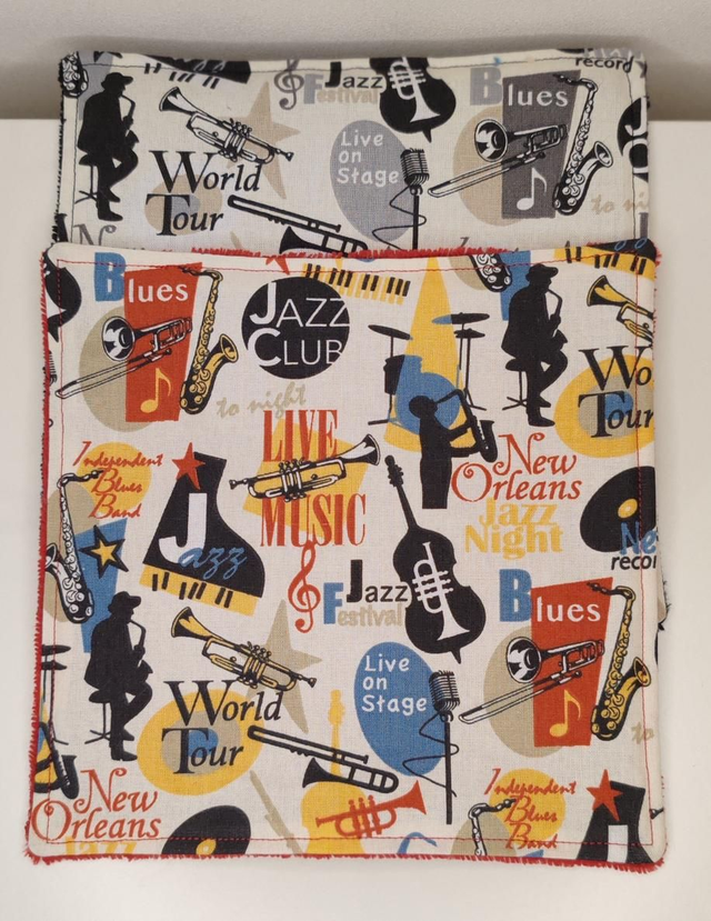 Serviette en bambou &quot;JAZZ N&amp;B&quot;