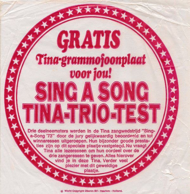 Various - Sing A Song &#039;** Tina-Trio-Test (Flexi-disc)