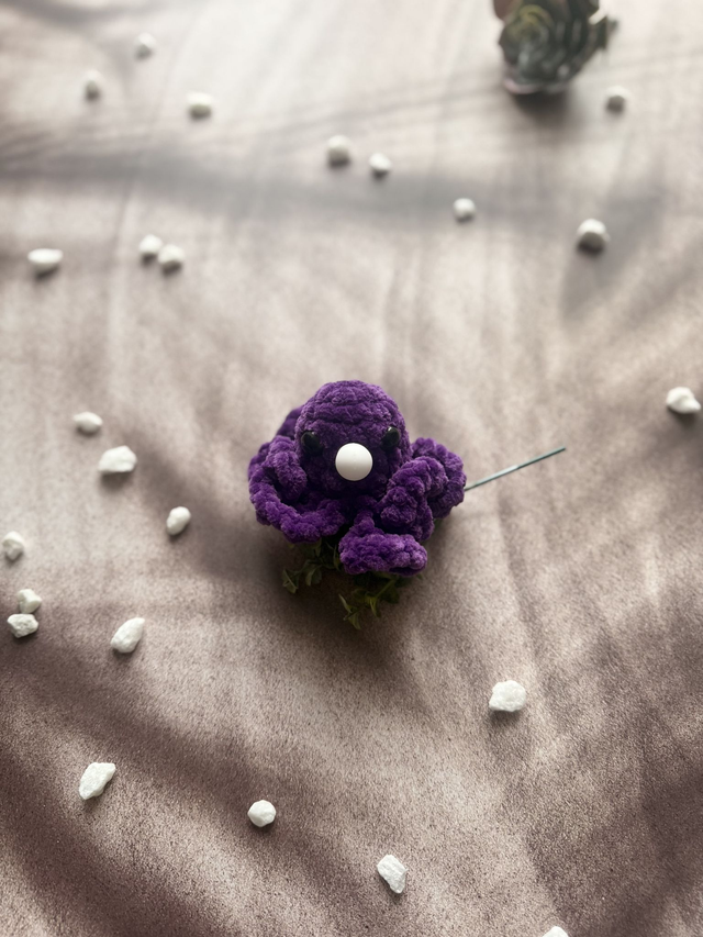 Antistress poulpe tout doux violet