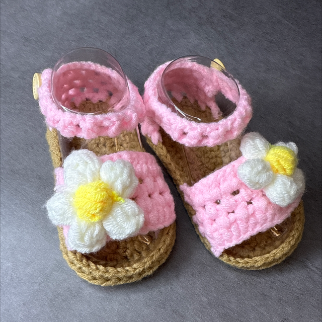 Sandales roses flowers