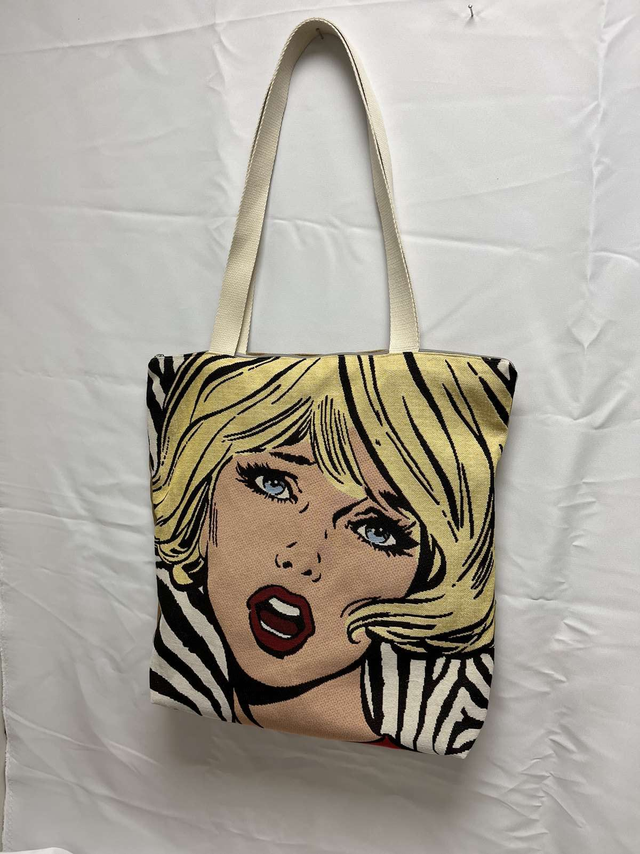 Sac jacquard blonde