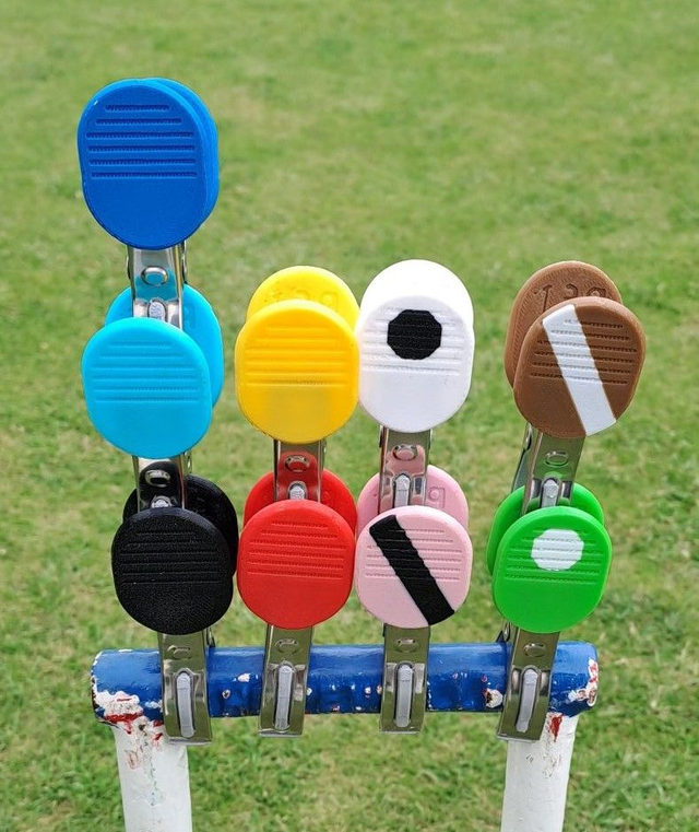 AC Croquet Clips - High Visibility - Stainless steel . 