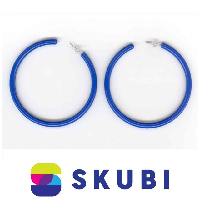 RETRO NÁUŠNICE PLASTOVÉ - KRUHY - 8 CM (č. 67)