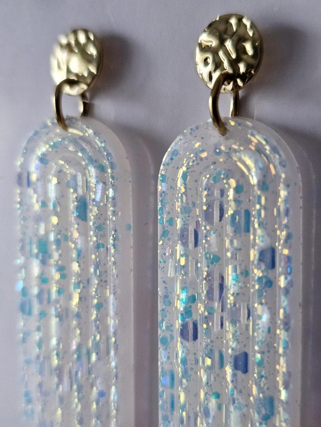 ARTY aux paillettes bleues holographiques