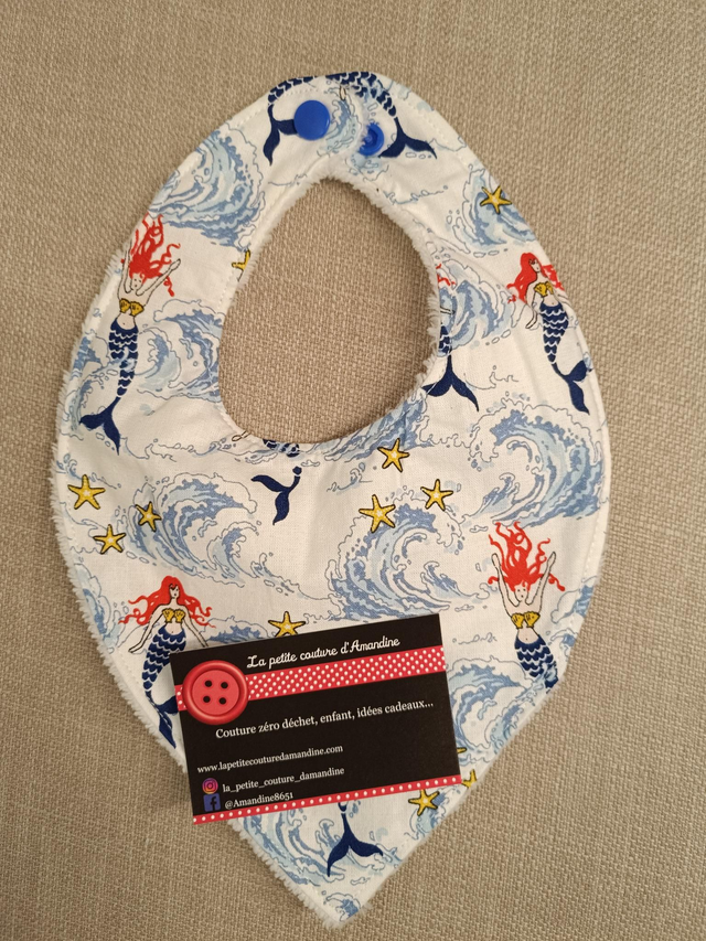 Bavoir bandana sirène 
