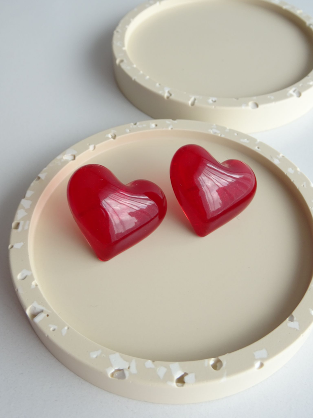 Coeur : Rouge transparent