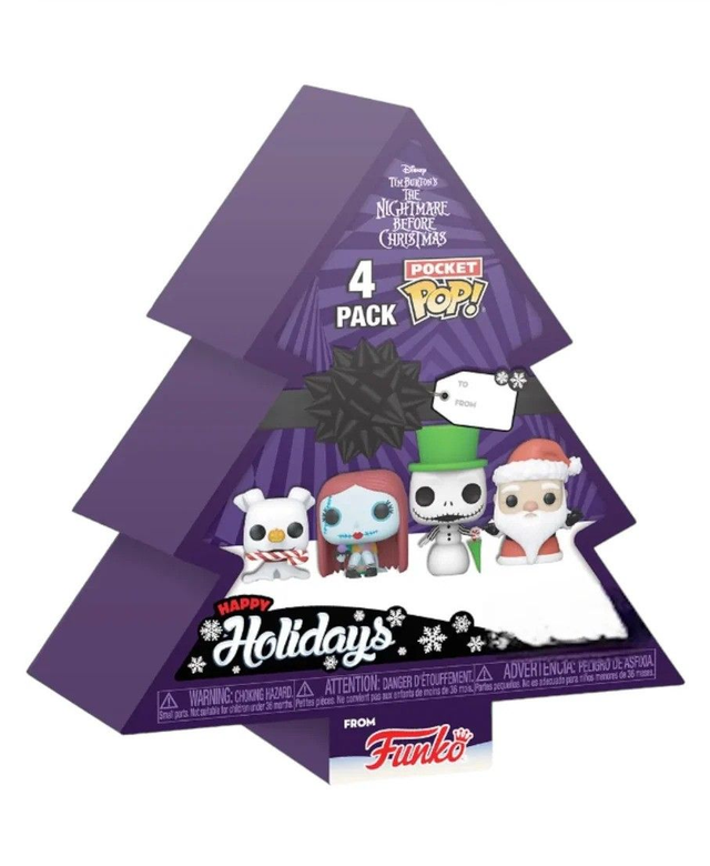 Case of 8 Funko POP! Pocket - Disney: The Nightmare Before Christmas - Christmas Tree Holiday Box 4-Pack RRP £18