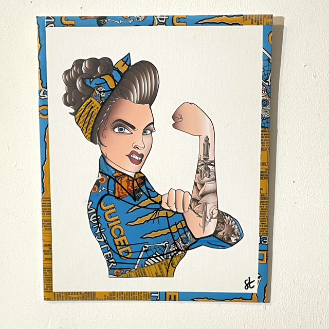 Tableau pin-up réalisé avec des canettes recyclées 