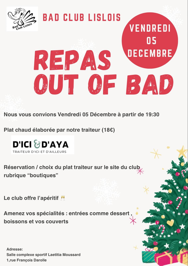 Repas « Out of bad »