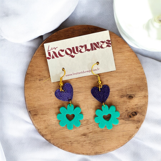 Boucles d’oreilles "Fleur Électrique"