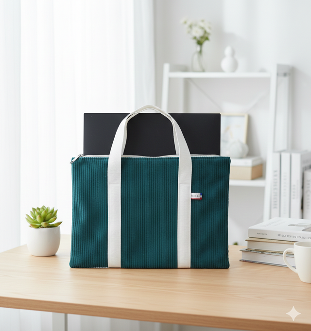 Sac ordinateur - Bleu canard