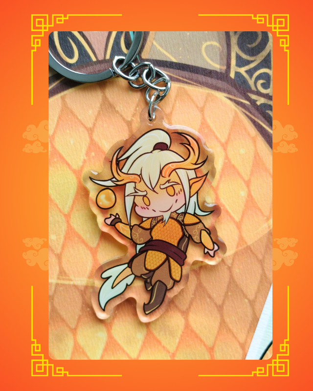 Porte-clé-Dragon chibi