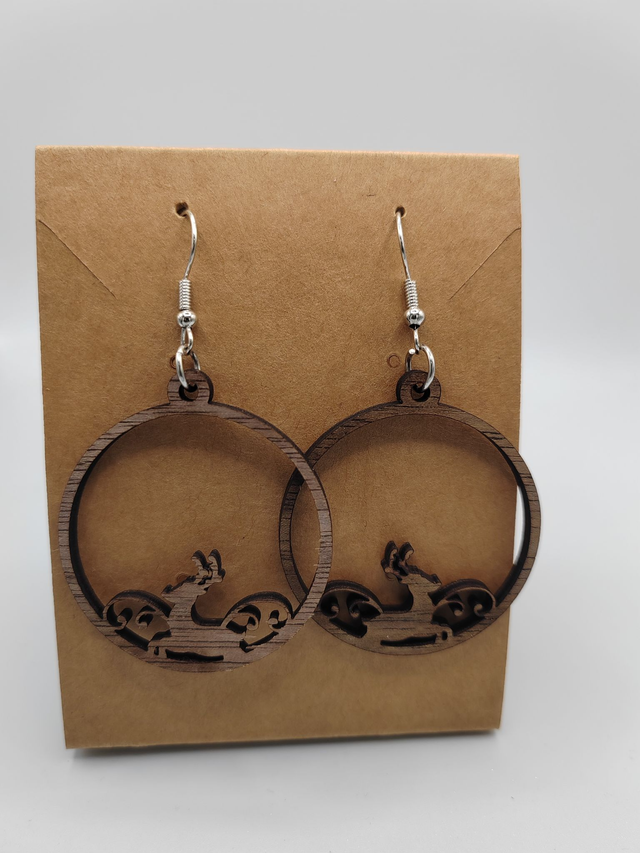 Boucles d&#039;oreilles boule &quot;Renne&quot;