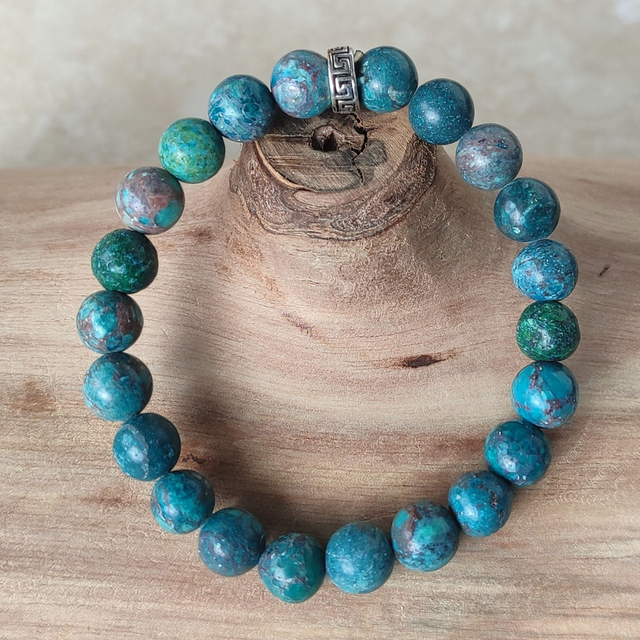 Bracelet jaspe bleu