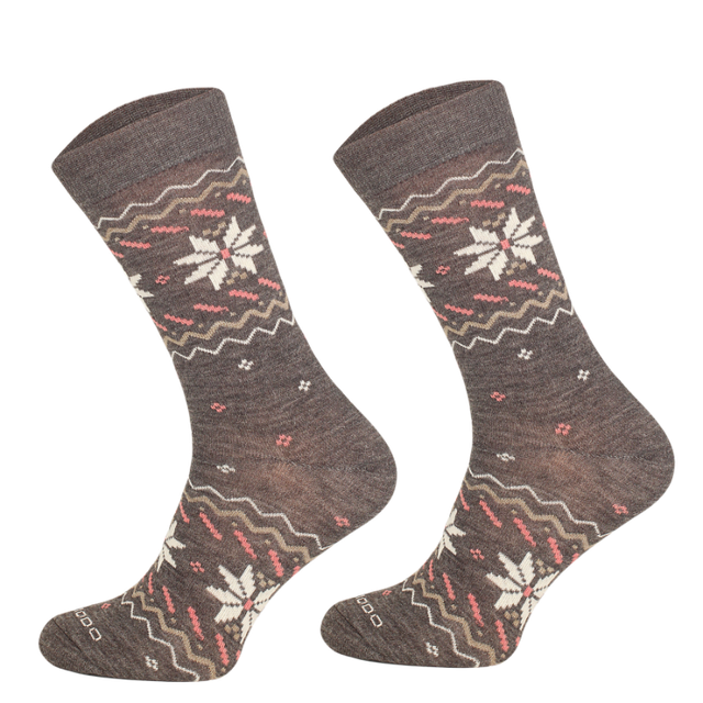 Cozy Alpaca & Merino – julstrumpor Nordic Brown